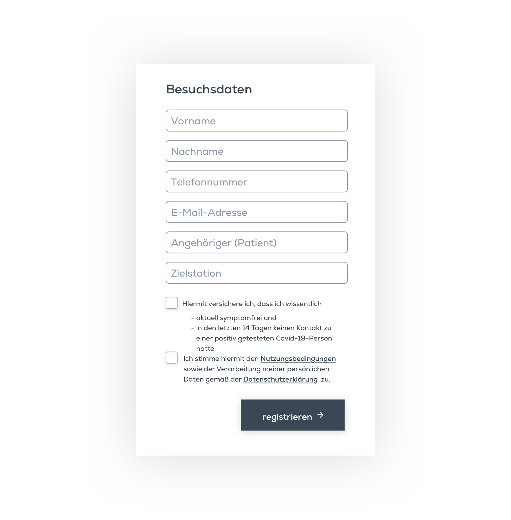 The digital visitor register covid, corona, visitors, hospital