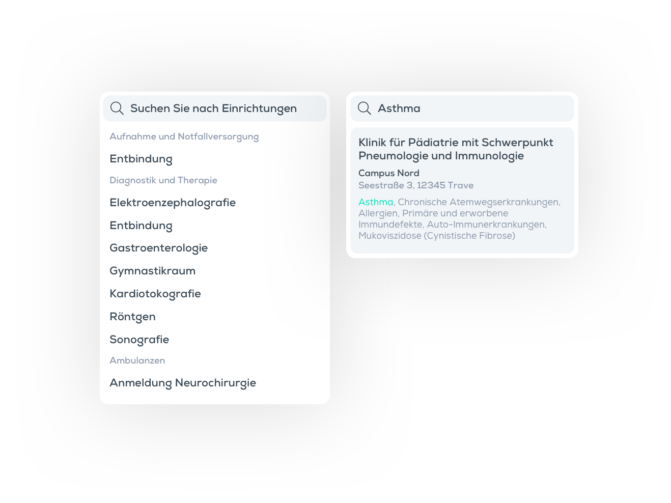 Suche Outdoor-Navigation, Krankenhaus-App, Klinik App, krankenhausapp, klinikapp